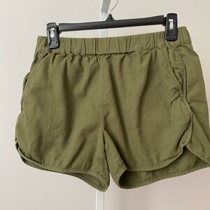 Madewell XS Green Pull On Shorts Cotton Utility Gorpcore Hiking Chic Normcore